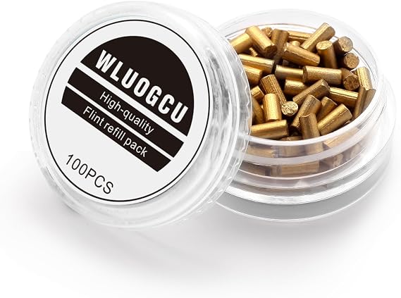 Lighter Flints Refills, Replacement Flint for Zippo & Clipper Lighters, 100Pcs | High Hardness Long Lasting Spark Fire Flint Replacement Parts for Petrol Kerosene Lighter Universal Accessories