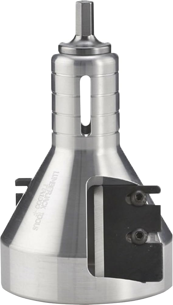 Lumberjack Tools Tenon Cutter for Log Furniture, 1" Diameter, Industrial Series Machined from a Solid Aluminum Billet, 1/2" Shank, Dual Blades Create 60 Degree Tapered Shoulder Profile, DIY USA Made