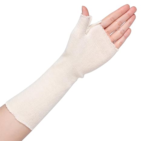 Yeasing Tubular Bandages 10x33.9cm Support Bandage Tubular Elastic Bandage Hand Socks for Splint Cast Sleeve Wrist and Thumb Spica Stockinette Cotton Wrist Sleeve for Skin Protection 6 Pack
