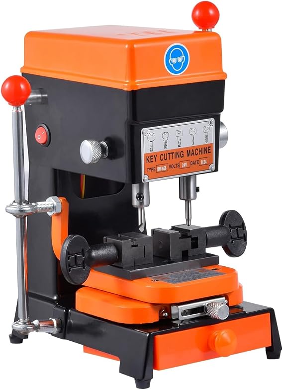 Vertical Key Cutting Machine, Multifunctional Cloning Key Duplicator, House Door Car Locksmith Tools, with Copper Core, Adjustable Motor Speed, for Cutting Metal Objects for Duplicating House Door Car