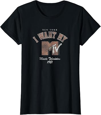 MTV Music Television I Want My MTV NY Maroon Logo T-Shirt