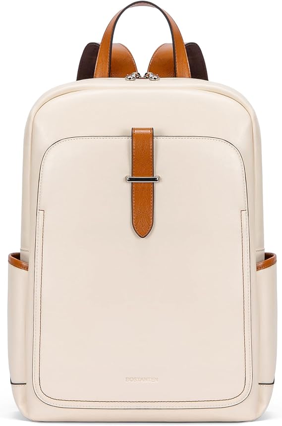 BOSTANTEN Leather Laptop Backpack for Women 15.6'' Computer Backpack Purse