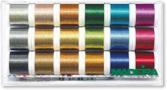 MADEIRA Clear Box: Metallic: Smooth: 18 x 200 m: Spools