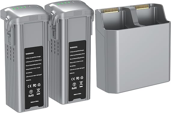 Air 3 Series Battery 2 Pack with Charger, 4241mAh 14.76V Intelligent Flight Battery for DJI Air 3 / Air 3S Drone,46 Minutes Max Flight Time
