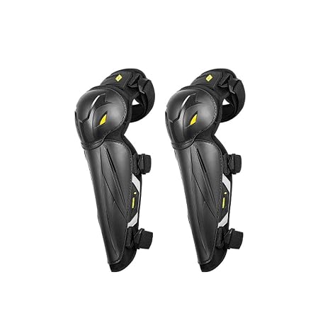 1 Pair Motorcycle Knee Shin Guard Pads for Men Adjustable Knee Cap Pads Protector Crashproof Long Leg Sleeve Armor Protection for Motocross Dirt Bike Racing Gear