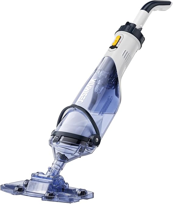 JESIMAIK Pool Vacuum, 18.5 GPM Suction Pool Vacuum for Above Ground Pool with Telescopic Pole, 60 Min Runtime, Cordless Pool Vacuum for Above & Inground Pools, Cleans Leaves and Debris