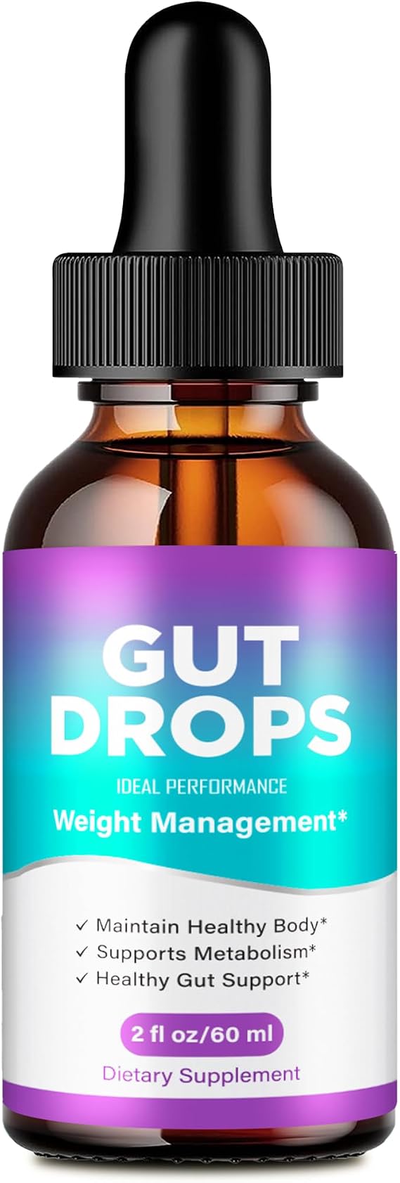 Gut Drops, Official GutDrops Supplement Liquid Droppers - Maximum Strength, All Natural Liquid Formula Support Healthy Lifestyle and Lasting Energy, GutDrops Support Reviews (1 Pack)