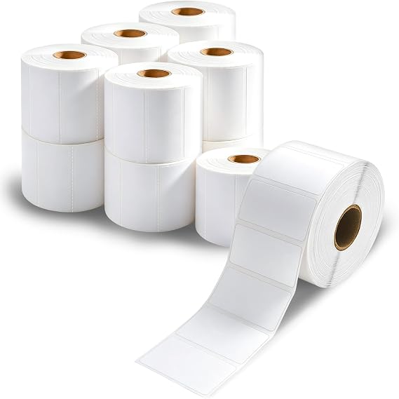 ESSENTIAL 2" x 1" Direct Thermal Barcode Labels (15600 Labels, 12 Rolls)