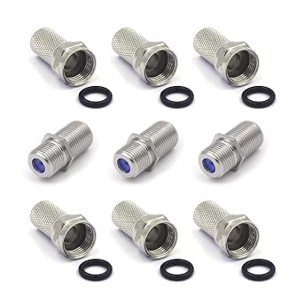 VCE Coaxial Cable Connector with Combined Format, 3GHz Nickel Plated Coax Coupler Kit for Coaxial Cable Extension, TV, Satellite Antenna, 6 + 3 Packs