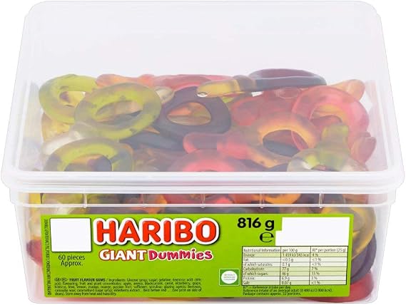HARIBO Giant Dummies 60 Pieces, 816 g