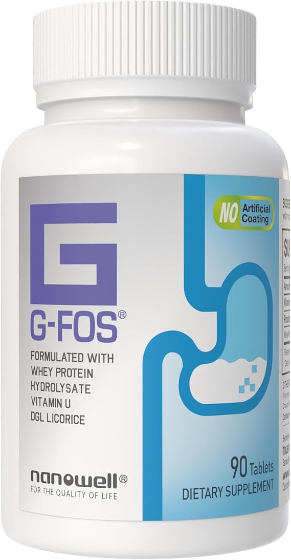 NANOWELL G-Fos Digestive Support, Vitamin U Cabbage Extract, 90 Tabs