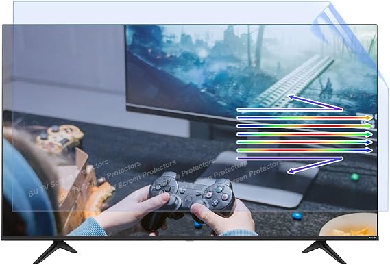 Anti Blue Light 43"-75" TV Screen Protector for LCD, LED, OLED & QLED 4K HDTV Anti Glare,58" 1269 * 721