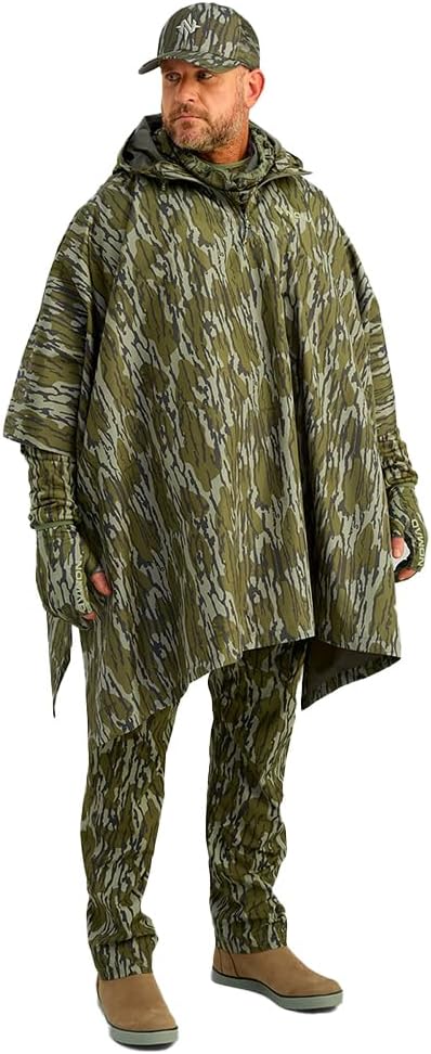 NOMAD mens Poncho Packable Waterproof Camo Rain Poncho