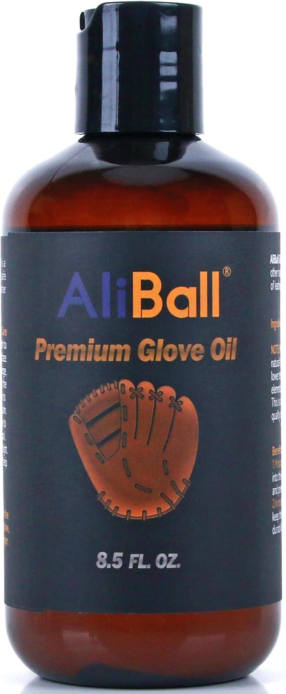 AliBall Premium Baseball Glove Oil - Softens, Hydrates, and Break-in for Baseball/Softball Gloves - 100% Natural, Baseball Glove Conditioner Break in