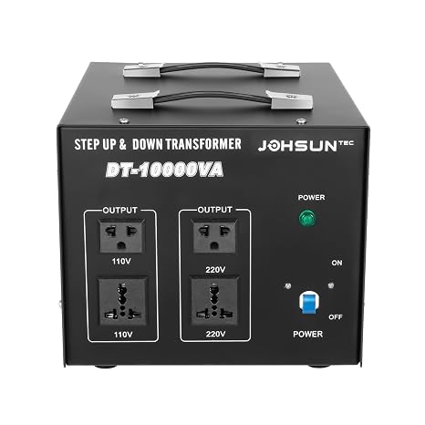 8000W Voltage Converter Transformer, 110V/220V Step Up & Down Converter, Heavy Duty Electric Voltage Transformer Circuit Breaker Protection, US