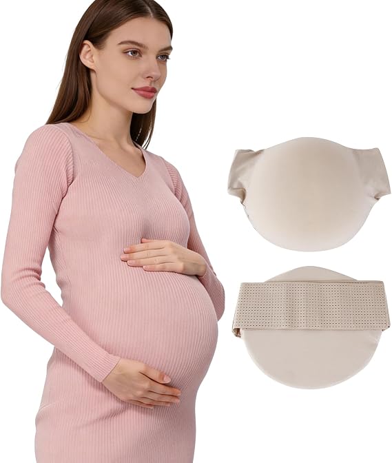 Lervanla Fake Pregnancy Belly, Memory Foam Prop for Cosplay Halloween Film