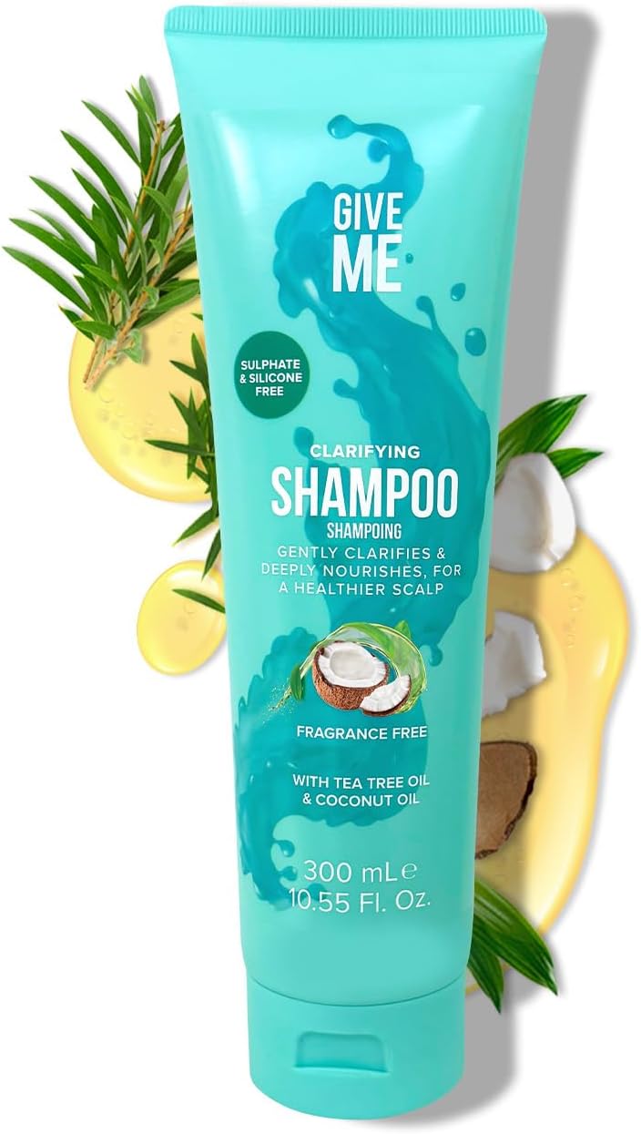 Give Me Cosmetics, Tea Tree Shampoo for Itchy Scalp, with Coconut & Olive Fruit Oils, Sulphate, Silicone & Fragrance Free