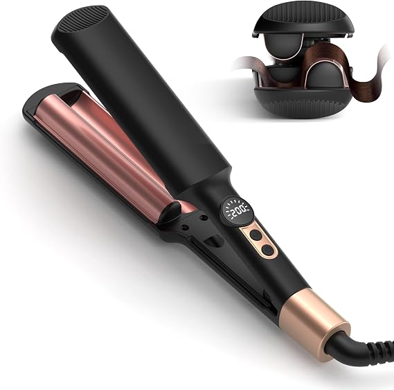 Hair Waver Crimper, Mini Wave Curling Iron, Mini Hair Curler for Wavy Hair,5 Adjustable Temps (250-400°F),Lightweight & Compact Size, Double Voltage for Travel