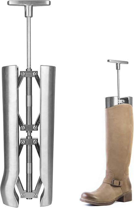 Boot Instep & Calf Shaft Stretcher for unisex, Cast Aluminum Combination Boot Instep and Shaft Stretcher Is Suitable For Types Of Boots,Relieving Tension In The Calf And Ankle Areas