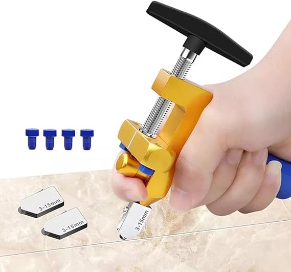 Manual Glass & Tile Cutter Tool, 2-in-1 Ceramic Scoring Kit | Spare Blades x2 & Pads x4 Included|Handheld Compact|DIY Home Renovation|Mirror/Tile/Glazed Surface|Precise Score & Break