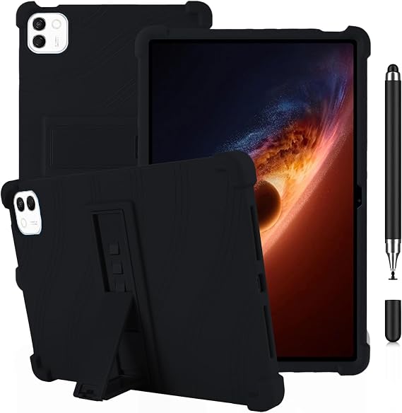 Case for HONOR MagicPad 4 12.3 inch Tablet Shockproof Silicone Cover, Adjustable Stand + Bonus Stylus Pen, Anti-Slip Full-Body Protection