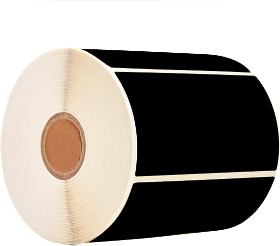 Matte Black 2x3 Rectangular Labels for Wedding Gift Packaging