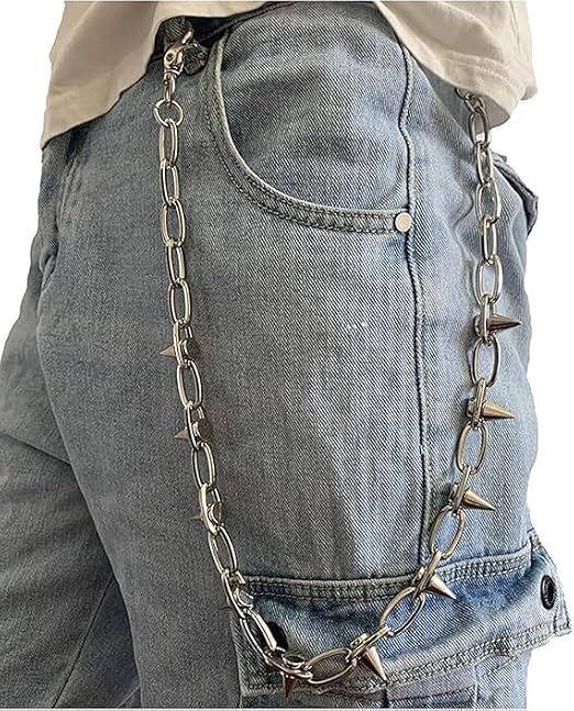 Trouser Chain Key Chain Punk Hip Hop Style Wallet Chain Suitable for Men Women Silver Color