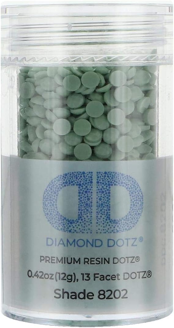 Diamond Dotz Soft Green Diamond Painting Beads, 2.8mm Cylinder Drills 12g | Wax-Free Facets, Consistent Sizing, Refill Pack, Sparkling Finish, Vibrant Shade, Easy Application, Sorted Color Batch