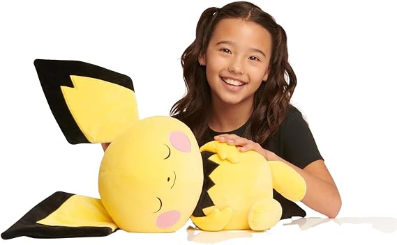 Pokemon Pichu Sleeping Plush - 18-Inch Premium Plush in Sleeping Pose