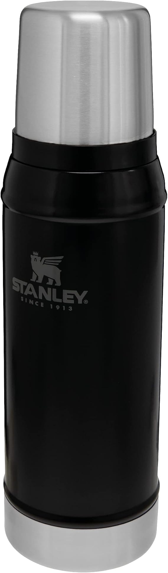 Stanley 1913 Classic Legendary Thermal Flask 0.75L - Matte Black | Keeps Hot Or Cold 20 Hours - Leakproof - Dishwasher Safe - BPA-Free Insulated Bottle