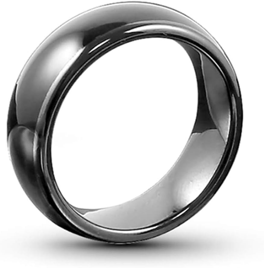T5577 or UID chip RFID Black Ceramics Smart Finger rewrite Ring 125KHZ13.56MHZ Wear for Men or WomenUID 13.56MHZ-17MM