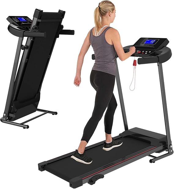 Folding Treadmill with Incline, Home Fitness Equipment with LCD and Phone Holder for Walking & Running, 2.5HP Quiet Desk Treadmill, Portable Treadmill for Home Office Use