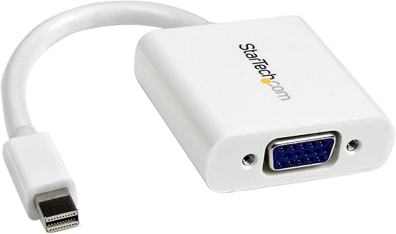 StarTech Mini DisplayPort to VGA Adapter, 1920 x 1200, White (MDP2VGAW)