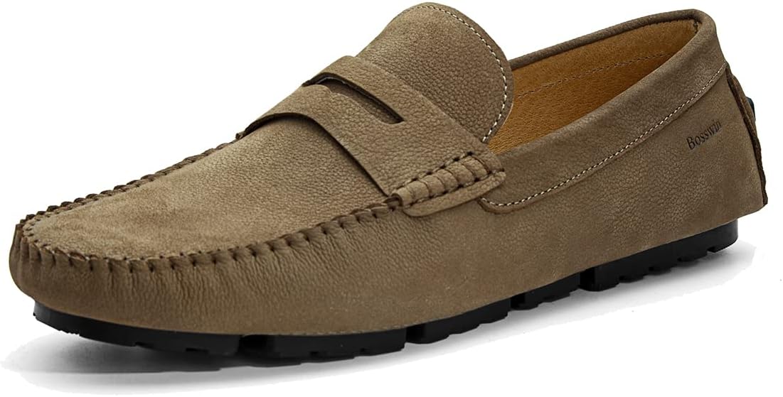 Men's Loafer Premium Genuine Leather Shoes Casual Slip on Shoes Breathable Driving Shoes