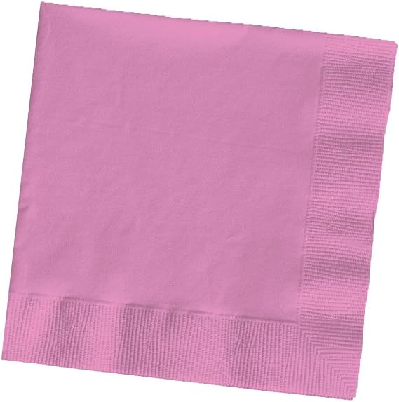 Creative Converting Touch of Color Ply Paper Dinner Napkins, 25 Count, Candy Pink
