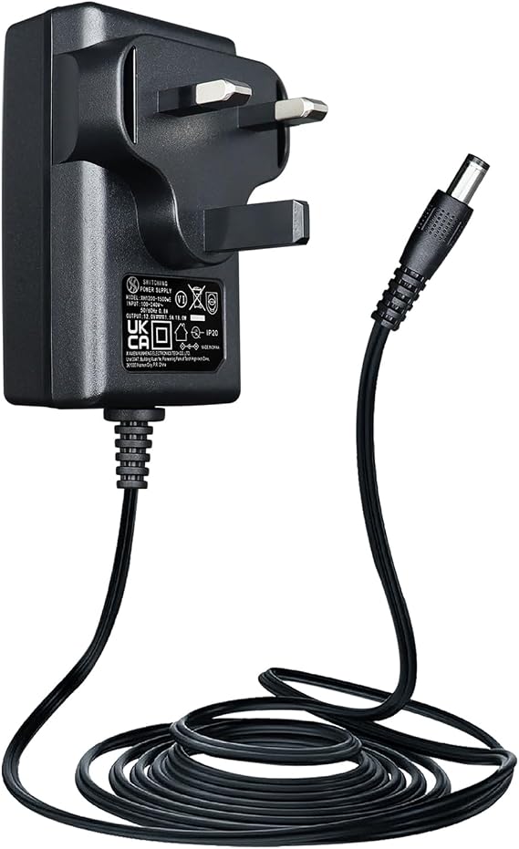 12V 1.5A/1500mA Power Supply Adapter, AC 100-240V 50/60Hz to DC 12V 1.5A 18W 5.5x2.1mm Wall Plug, Center Positive, 1.8M 20AWG Long Cable for Stable and Flexible Use, UKCA Certification