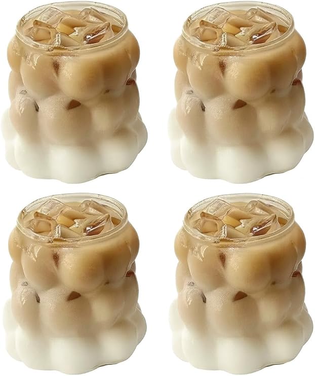Şeffaf Kabarcıklı Cam Bardak 7 cm, Kalın Cam Mini Su, Kahve, Kola ve Meşrubat Bardağı, 4’lü Set, Dayanıklı, Modern, Ergonomik Tasarım, Kahve Yanı Üzüm Bardak.