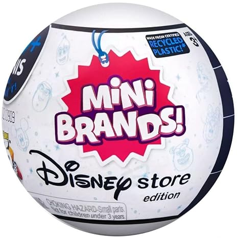 5 Surprise Mini Brands Disney Store Series 1 Mystery Capsule