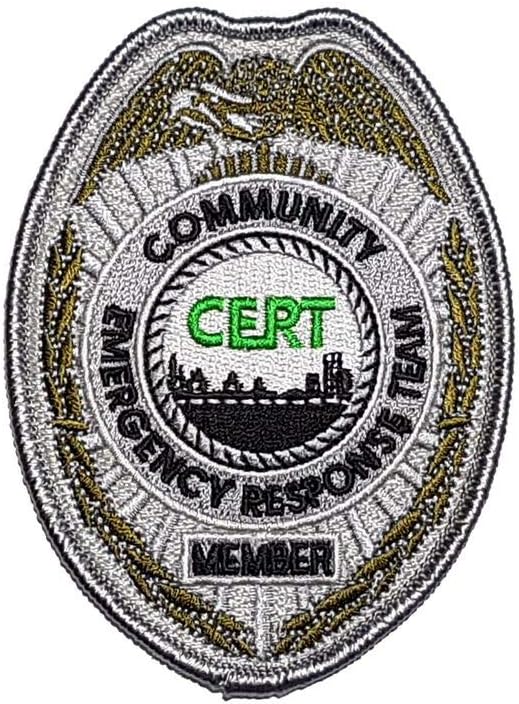 CERT Embroidered Patch Community Emergency Response Team Shield Shape - F 114