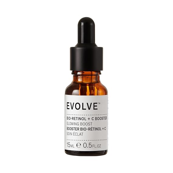 Evolve Organic Beauty - Bio-Retinol + C Skin Booster (0.5 fl oz | 15 mL) | Natural, Small-Batch, Vegan Clean Beauty | Packaging May Vary