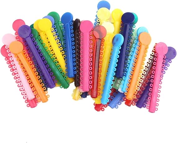 Dental Orthodontic Ligature Ties(1008pcs,Multicolored)