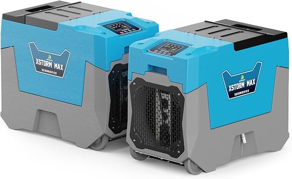 2pcs Commercial Dehumidifier,180 Pints Industrial Dehumidifier with Pump & Drain Hose, for Whole House, Crawl Space, Warehouse, Up to 2,300 sq ft, Water Damage Restoration, Limited