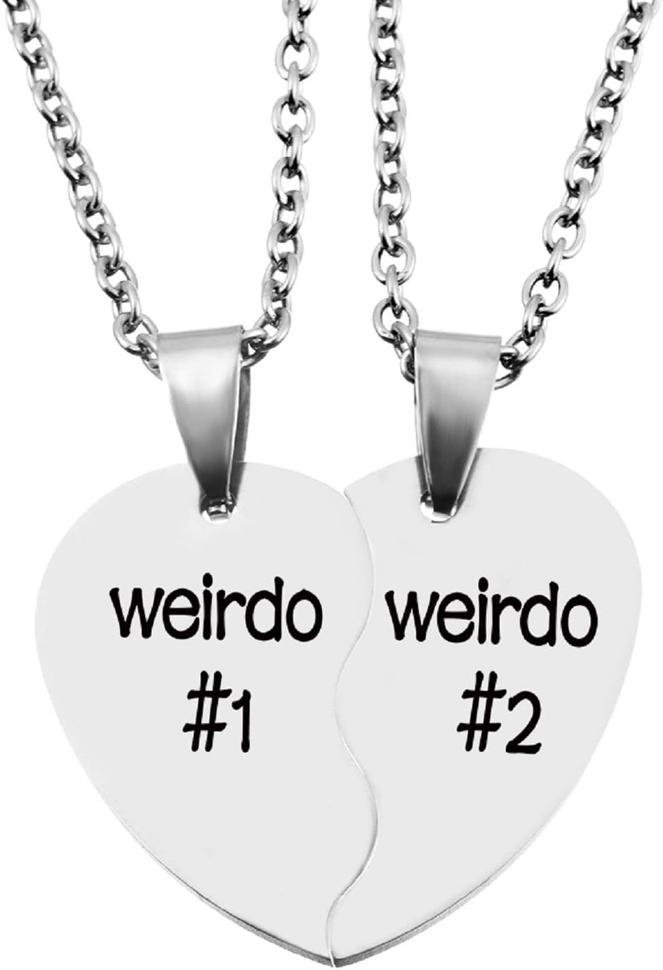 MJartoria Best Friend Necklaces BFF Necklace for 2 Friendship Valentines Gifts Matching Heart Pendant Necklace Best Friends Forever