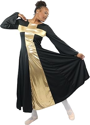 Danzcue Womens Praise Cross Long Dress
