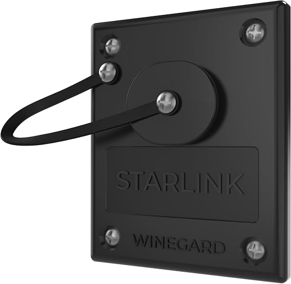 Winegard SD-01WP Starlink Standard Wall Plate - Indoor Ethernet & Power Interface - Mount Plate For Structured Wiring - Black