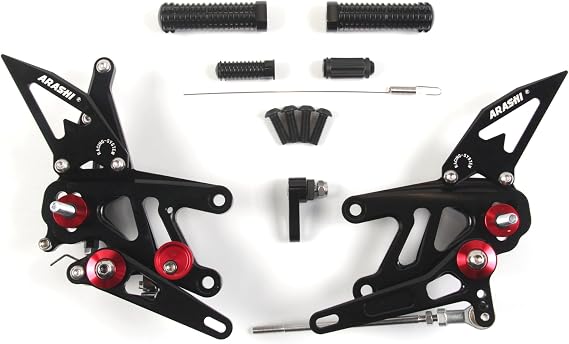 V2.0 Adjustable Rearsets Compatible with Aprilia RSV4 FACTORY APRC ABS SBK SE 2013-2016, RSV4 2017-2021, Tuono V4 1100 2017-2020, Black