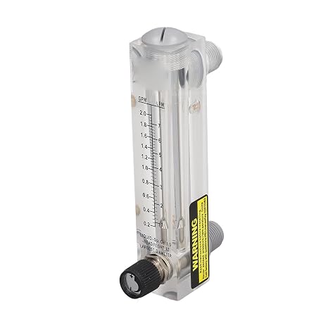 Jeffergarden Liquid Flowmeter Panel Type Flow Meter Mount Adjustable Water Instantaneous Rotameter for Long Working Hours Application