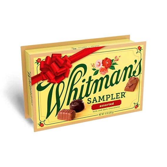 Whitman's Assorted Chocolates Holiday Sampler, 10 Ounce (22 Pieces)