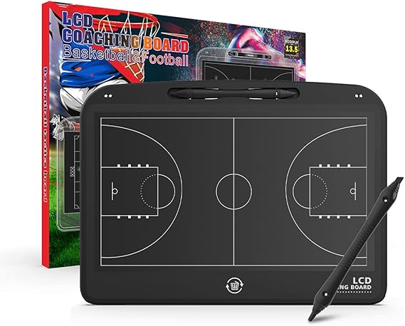 13.5'' Electronic Football Tactical Board, Basketball Coaching LCD Soccer Strategy Board With Stylus Pen, Marker Training Writing Tablet Coach Gifts