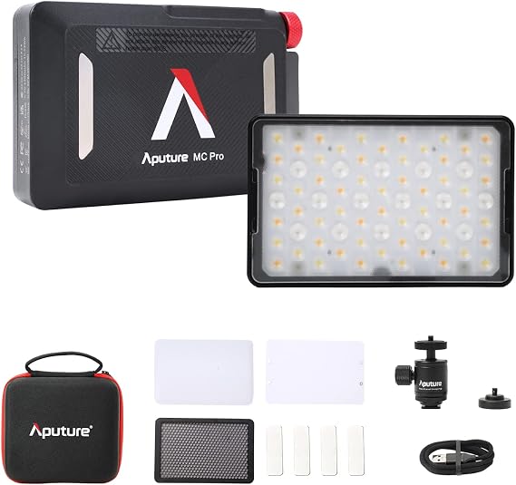 Aputure MC Pro RGBWW Mini Pocket Video Light Optical Lens Design Portable Photography Light 2000K-10000K IP65 Waterproof Atmosphere Light Support APP DMX CRMX Control